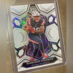 2024 Panini Mosaic RHAMONDRE STEVENSON NE Patriots White Sparkle Prizm SSP